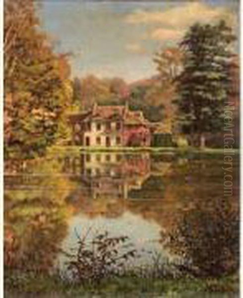 Versailles : Le Hameau De La Reine Oil Painting by Paul Louis Bouchard