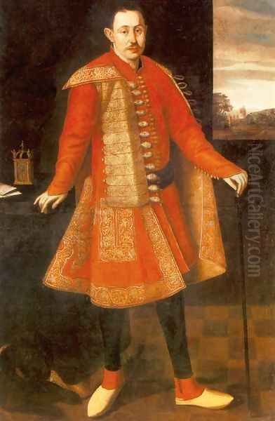 Grof Nadasdy Ferenc orszagbiro kepmasa, 1656 Oil Painting by Benjamin Block