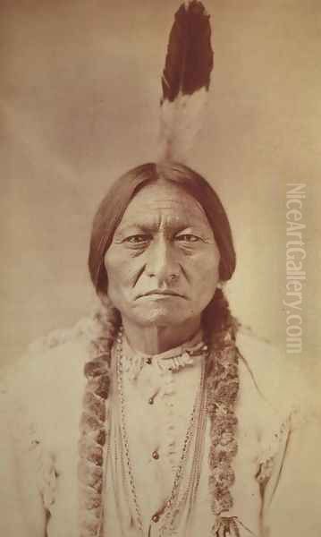 Sitting Bull, Sioux Chief c.1885 Oil Painting by David Frances Barry