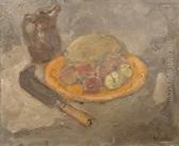  L'assiette De Fruits  Oil Painting by Georges Bouche