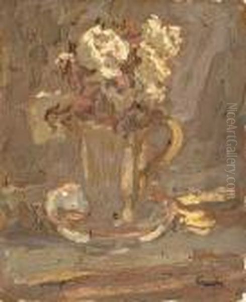  Pot De Fleurs  Oil Painting by Georges Bouche