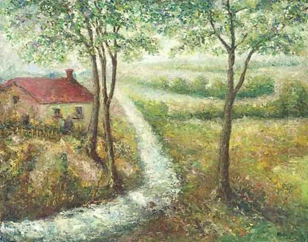 Normandie, La Maison de Campagne Oil Painting by Emilio Boggio