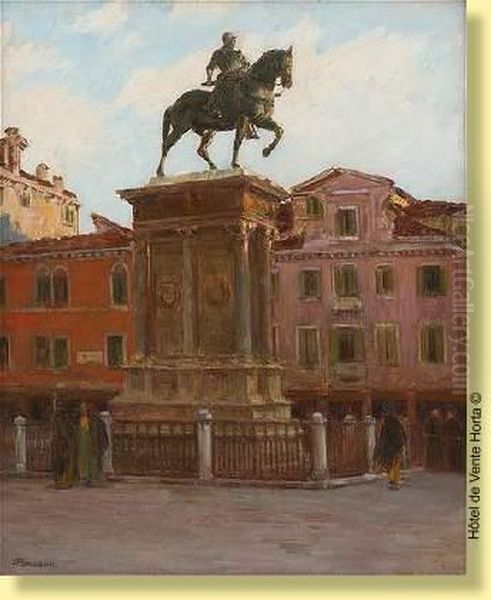 Le Colleoni A Venise Oil Painting by Joseph-Felix Bouchor