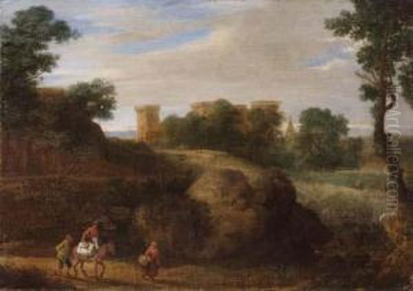 Paesaggio Montano Oil Painting by Adriaen Frans Boudewijns