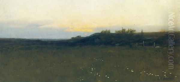 Sunrise Oil Painting by Albion Harris Bicknell