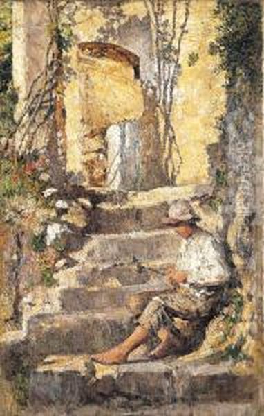 Capri (1921) Oil Painting by Alois Boudry