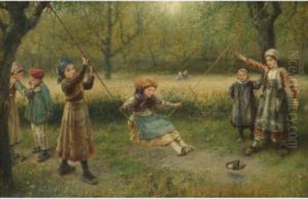 The Swing Oil Painting by George Henry Boughton