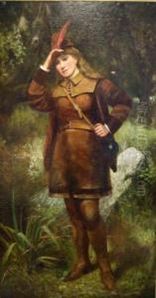 Maid Marion Oil Painting by George Henry Boughton