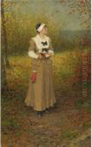 Autumn Oil Painting by George Henry Boughton