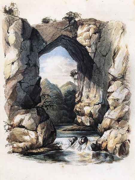 Natural Bridge, Virginia Oil Painting by John T. Bowen