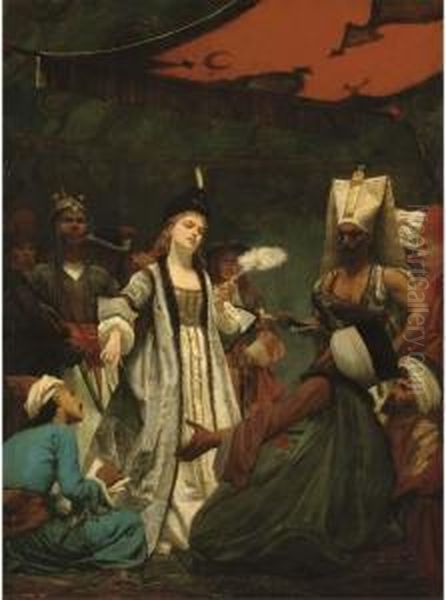 Catherine I Of Russia Negotiating The Treaty Of Prut With Theturks Oil Painting by Gustave Clarence Rodolphe Boulanger