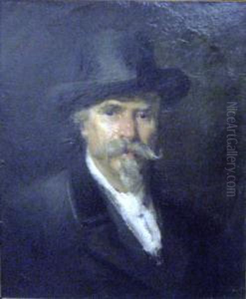 Portrait Of A Gentleman Oil Painting by Auguste Ii Boulard