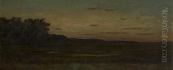 Coucher De Soleil Oil Painting by Hippolyte Boulenger