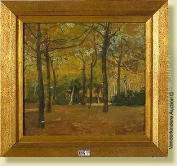 Sous-bois Oil Painting by Hippolyte Boulenger