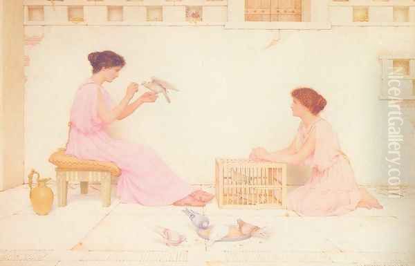 A Columbarium Oil Painting by George Lawrence Bulleid