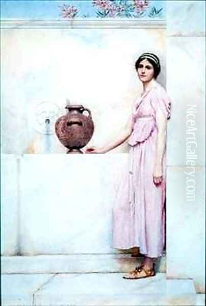 At the Fountain Oil Painting by George Lawrence Bulleid