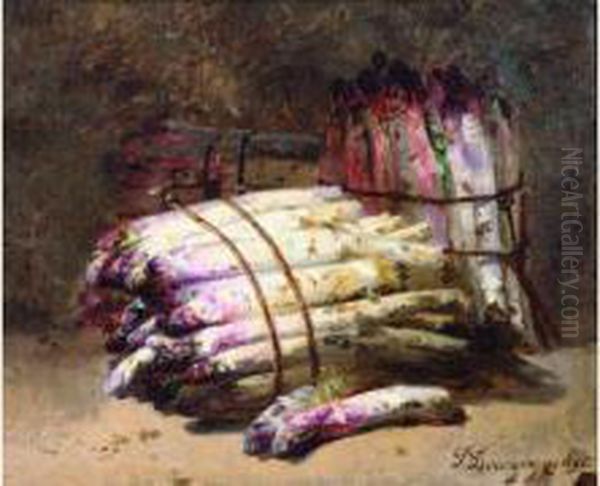 Les Asperges Oil Painting by Pierre Bourgogne