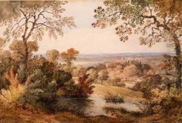 Prospect Of Busheyand Watford Oil Painting by James, Rev. Bourne