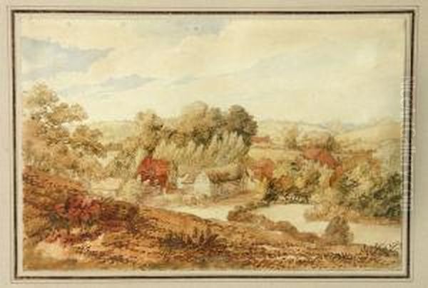 Homestead With Cottages In Rural Summer
Landscape Oil Painting by James, Rev. Bourne