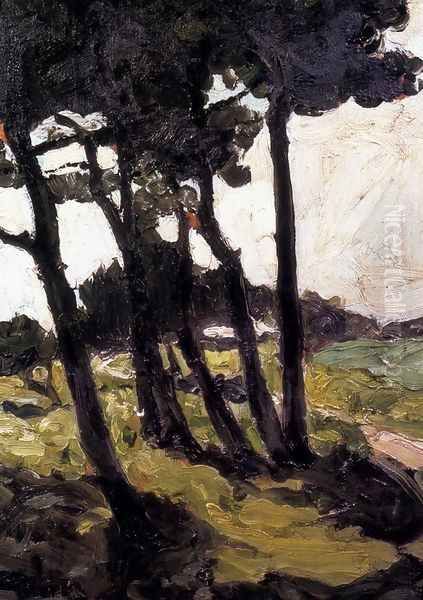 Untitled (Pine Trees -- Equihen, France) Oil Painting by Max Bohm