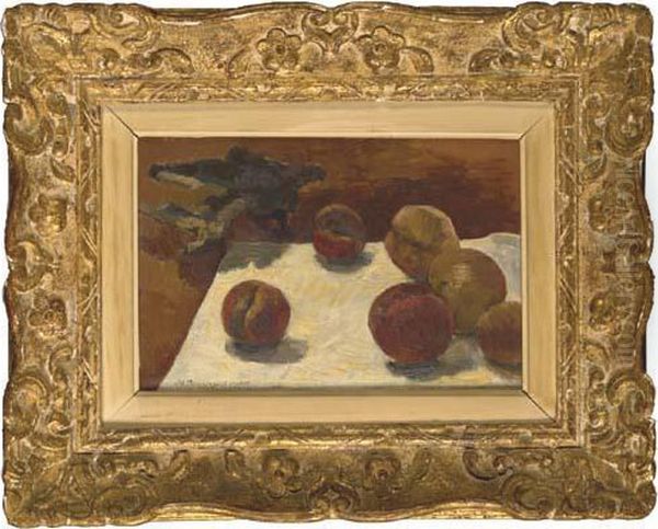 Nature Morte Aux Peches Oil Painting by Jean-Louis Boussingault