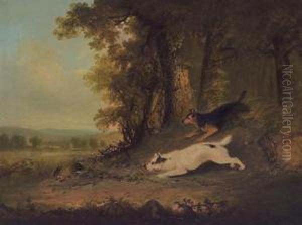 The Chase Oil Painting by Dewitt Clinton Boutelle