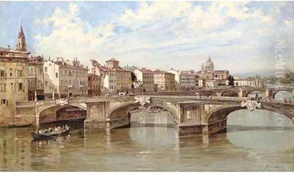 Ponte Santa Trinite, Florence Oil Painting by Antoinetta Brandeis