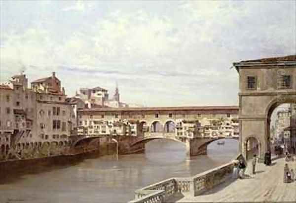 The Pontevecchio, Florence Oil Painting by Antoinetta Brandeis