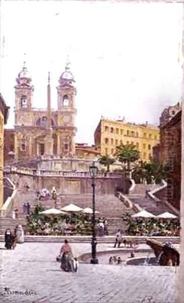 The Spanish Steps, Rome Oil Painting by Antoinetta Brandeis