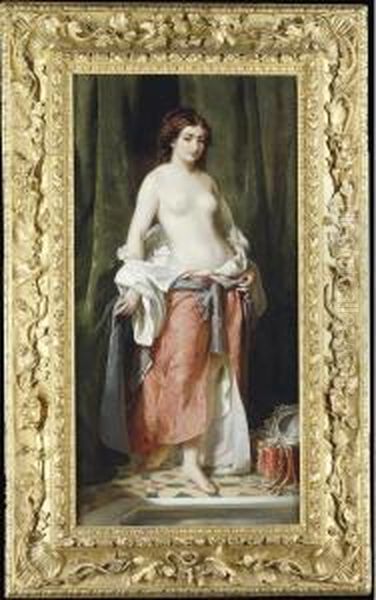 Before The Bath Oil Painting by Charles Edouard Boutibonne