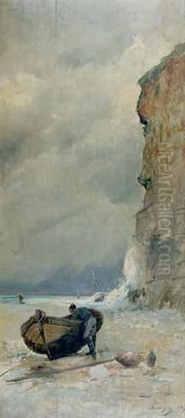 La Falaise De Tracy Oil Painting by Paul Emile Boutigny