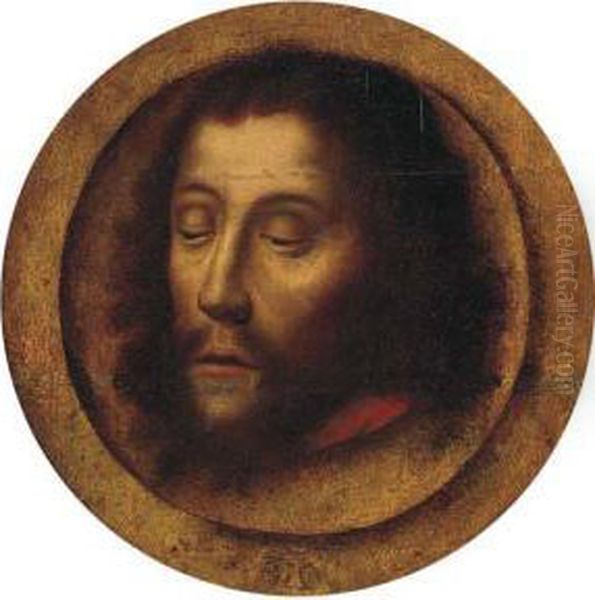 The Head Of Saint John The Baptist Oil Painting by Albrecht Bouts