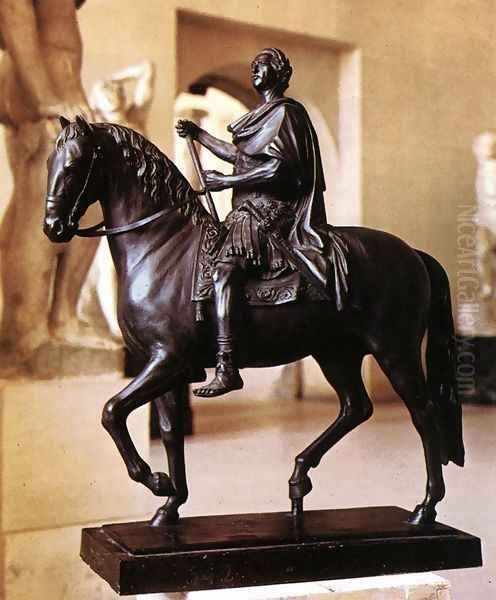 Equestrian statue of Louis XV Oil Painting by Edme Bouchardon