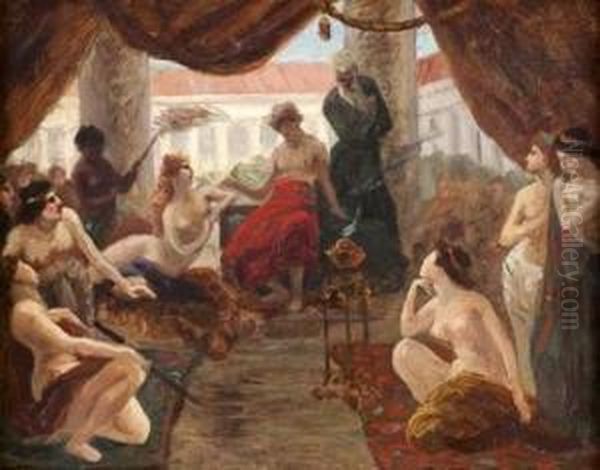 Le Harem Oil Painting by Henry Bouvet