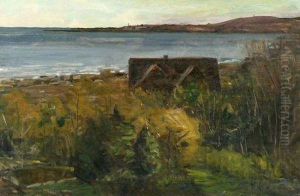 Monhegan Island Oil Painting by Alexander Bower