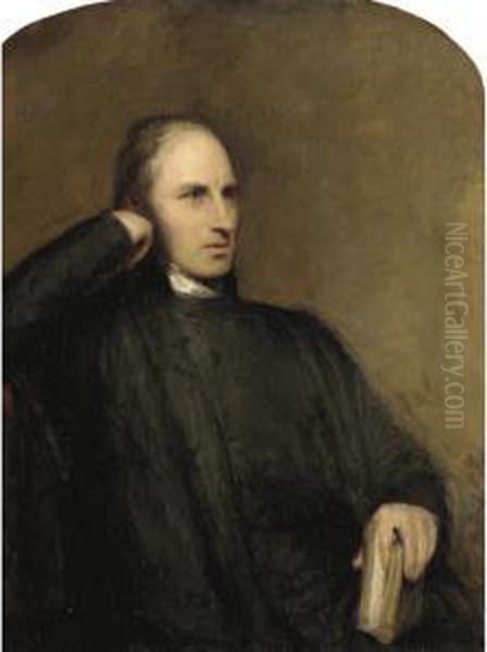 Portrait Of The Rev. John Fielder Mackarness, Later Bishop Of Oxford Oil Painting by William Boxall