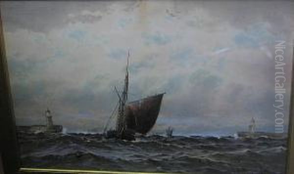 Fishing Boats Return Oil Painting by William Thomas Nicholas Boyce