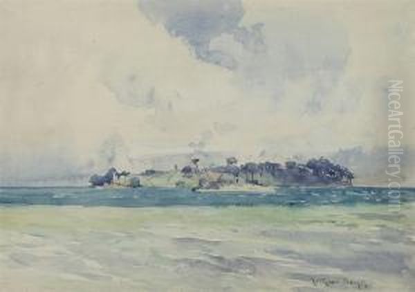 Hobart Bay Oil Painting by Arthur Merric Boyd