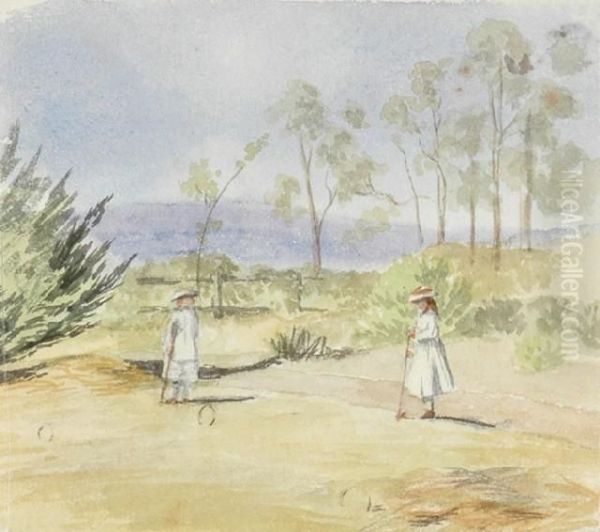 Playing Croquet by Emma Minnie Boyd