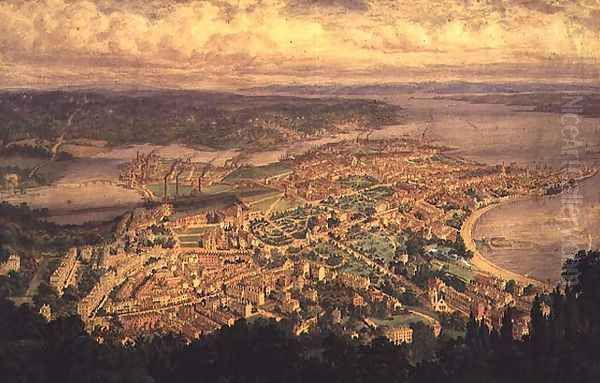 Southampton in the Year 1856 Oil Painting by Philip Brannon