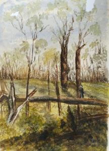 Harkaway Landscape Oil Painting by Emma Minnie Boyd