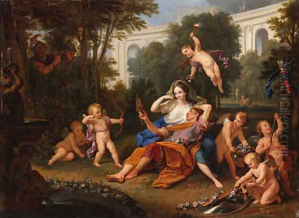 Rinaldo and Armida Oil Painting by Louis the Younger Boullogne