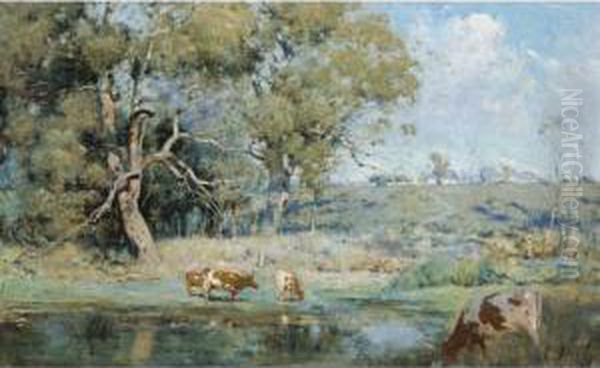 The Boyd Homestead At Yarra Glen Oil Painting by Theodore Penleigh Boyd