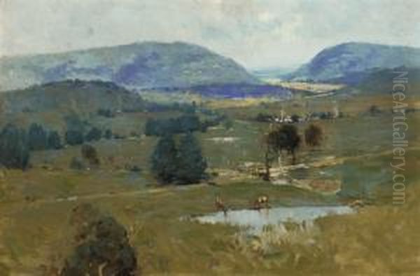 Across The Plain (yarra Valley) Oil Painting by Theodore Penleigh Boyd