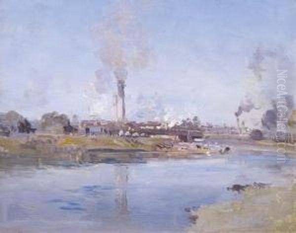 View Of Richmond From South Yarra Oil Painting by Theodore Penleigh Boyd