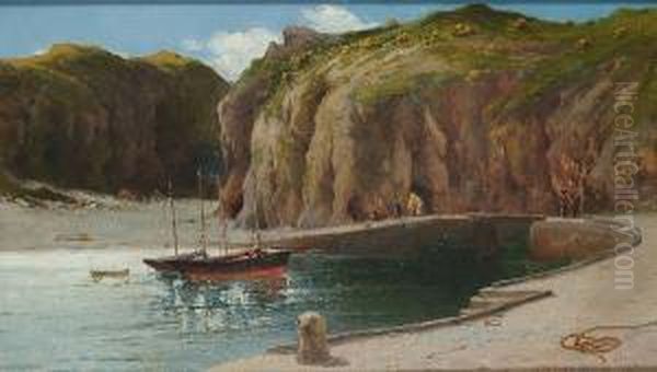 A Cove Oil Painting by Creswick Boydell