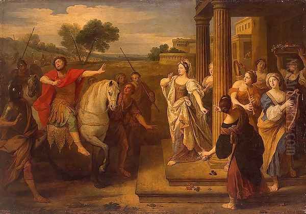 Jephthas Daughter Oil Painting by Bon Boullogne