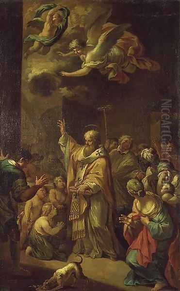 St Nicholas Resuscitates the Children Oil Painting by Bon Boullogne