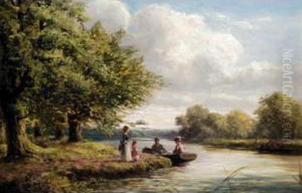 Boating On The River Oil Painting by George Boyle