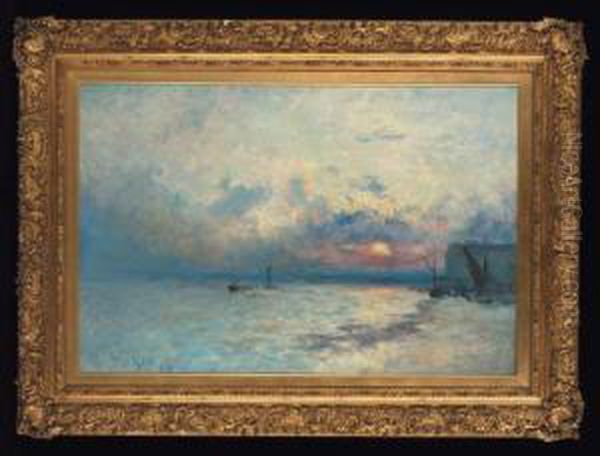 Sunset Oil Painting by George A. Boyle